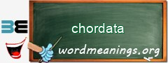 WordMeaning blackboard for chordata